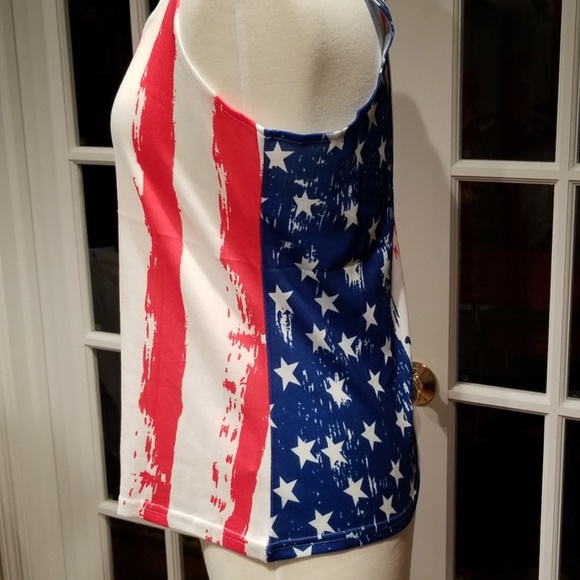 🇺🇲American Flag O Neck Tank🇺🇲 - Picture 3 of 6